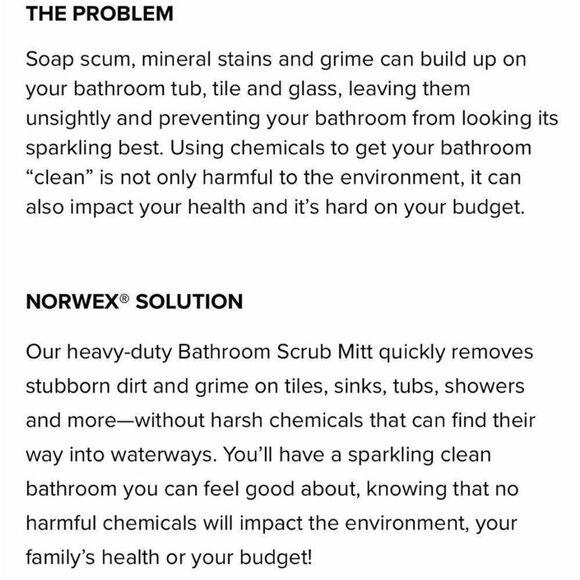 Norwex Bathroom Scrub Mitt NWOT - Picture 9 of 13